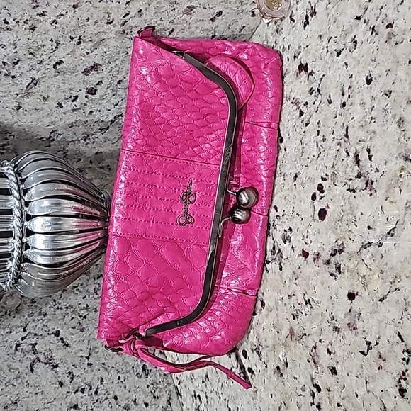 Jessica Simpson pink clutch 12x6 inches - Picture 2 of 9